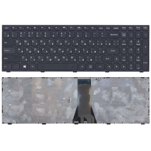 Клавиатура для ноутбука Lenovo IdeaPad G50-70 G50-30 черная с черной рамкой