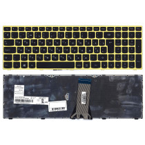 Клавиатура для ноутбука Lenovo IdeaPad G50-70 G50-30 черная с салатовой рамкой