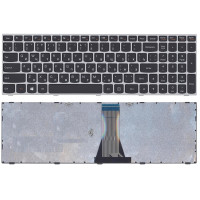 Клавиатура для ноутбука Lenovo IdeaPad G50-70 G50-30 черная с серой рамкой