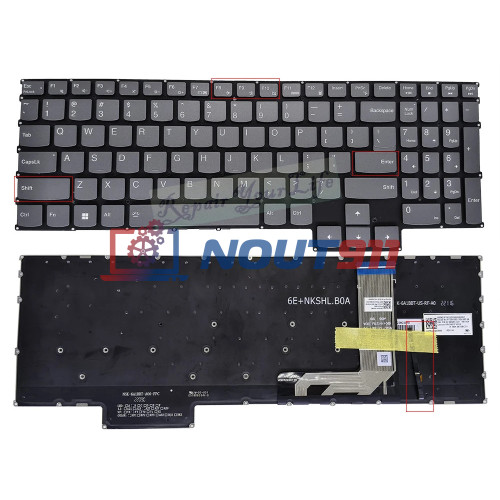 Клавиатура для ноутбука Lenovo IdeaPad Gaming 3 15IAH7 15ARH7 черная с подсветкой