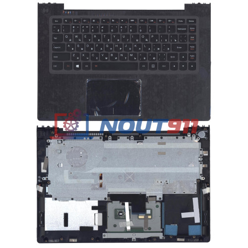 Клавиатура для ноутбука Lenovo IdeaPad S410, U430 черная с подсветкой топ-панель