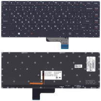 Клавиатура для ноутбука Lenovo IdeaPad Yoga 2 13 ST1C3B черная с подсветкой