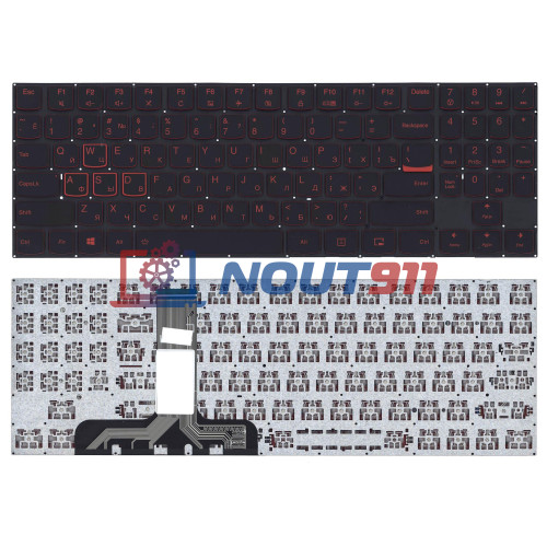Клавиатура для ноутбука Lenovo Legion Y520 Y520-15IKB черная без рамки