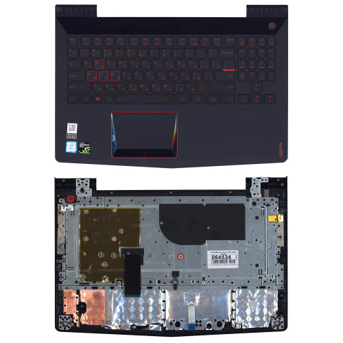 Клавиатура для ноутбука Lenovo Legion Y520 Y520-15IKB черная топ-панель