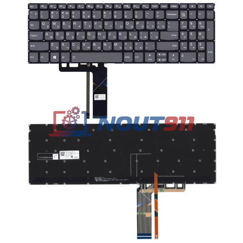 Клавиатура для ноутбука Lenovo ThinkBook 15-IIL 15-IML черная с подсветкой