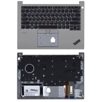 Клавиатура для ноутбука Lenovo Thinkpad E14 топкейс серебро