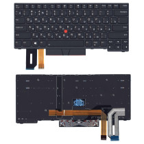 Клавиатура для ноутбука Lenovo ThinkPad E480 черная с подсветкой