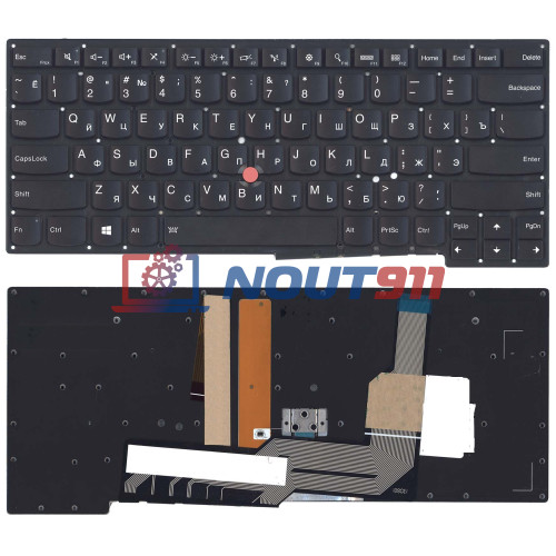 Клавиатура для ноутбука Lenovo ThinkPad S431 S3-S431 S440 S3-S440 черная с подсветкой