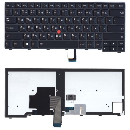 Клавиатура для ноутбука Lenovo ThinkPad T440 T440P T440S черная с подсветкой