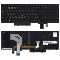 Клавиатура для ноутбука Lenovo ThinkPad T580 черная с подсветкой