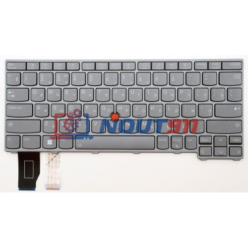 Клавиатура для ноутбука Lenovo ThinkPad X13 Gen 3 серая с подсветкой