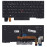 Клавиатура для ноутбука Lenovo ThinkPad X13 Yoga Gen 1 черная с подсветкой