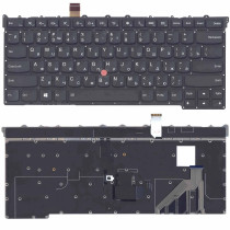 Клавиатура для ноутбука Lenovo ThinkPad X1 carbon Gen 3 2015 черная c подсветкой