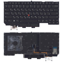 Клавиатура для ноутбука Lenovo ThinkPad X1 carbon Gen 5 2017 черная с подсветкой