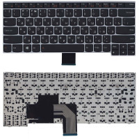 Клавиатура для ноутбука Lenovo V490 V490U V490UA черная с серебристой рамкой