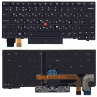 Клавиатура для ноутбука Lenovo X280 черная с подсветкой и указателем