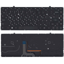 Клавиатура для ноутбука Lenovo Yoga 2 pro 13 черная с подсветкой