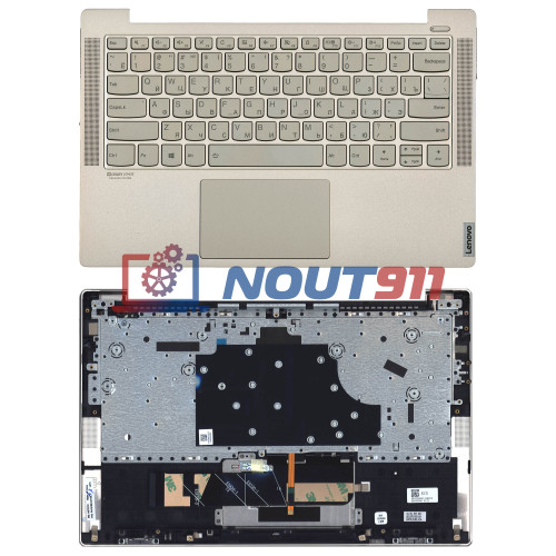 Клавиатура для ноутбука Lenovo Yoga S740-14IIL топкейс серебристый
