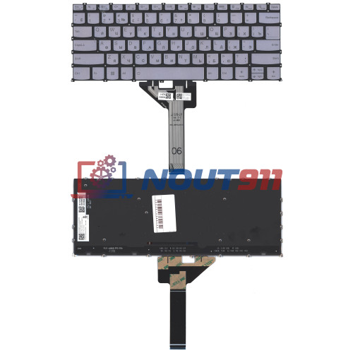 Клавиатура для ноутбука Lenovo Yoga Slim 6 14IAP8 серебристая