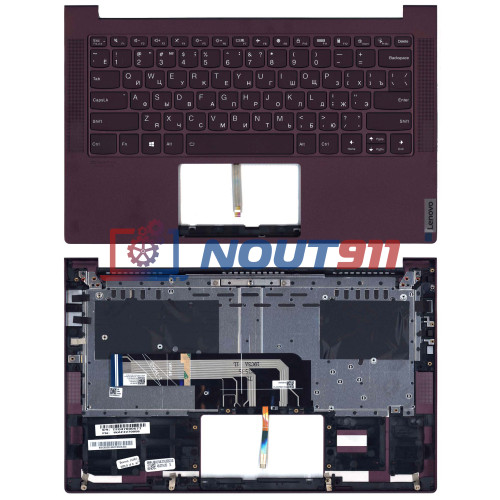 Клавиатура для ноутбука Lenovo Yoga Slim 7-14ARE05 топкейс фиолетовый