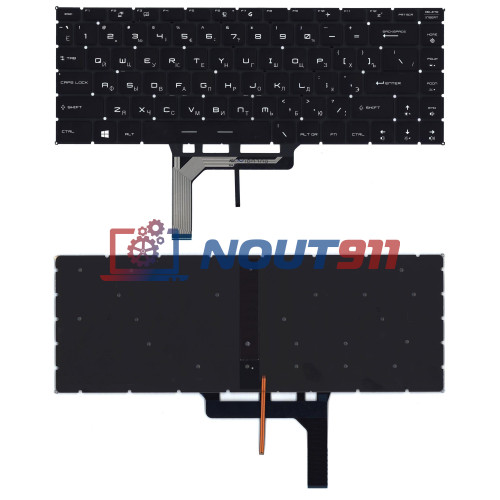 Клавиатура для ноутбука MSI GS65 GS65VR черная с подсветкой