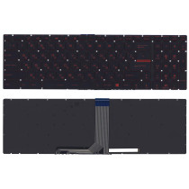 Клавиатура для ноутбука MSI GT72 GS60 GS70 GP62 GL72 GE72 черная с красной подсветкой