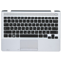 Клавиатура для ноутбука Samsung NP300U1A NP305U1A 300U1A 305U1A черная топ-панель серебристая