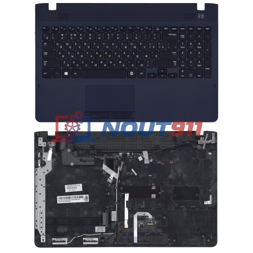Клавиатура для ноутбука Samsung 300V5A 305V5A NP305V5A NV300V5A черная топ-панель темно-синяя