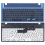 Клавиатура для ноутбука Samsung 355V5C 350V5C  черная рамка синяя