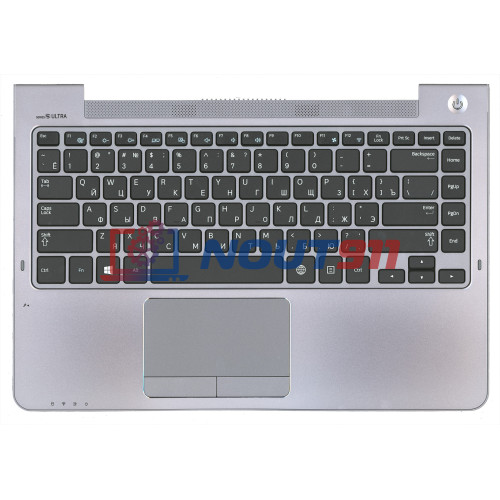 Клавиатура для ноутбука Samsung 535U4C NP535U4C 535U4C-S02  кнопки черные, панель серая