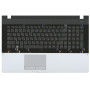 Клавиатура для ноутбука Samsung NP305E7A топкейс серый, кнопки черные