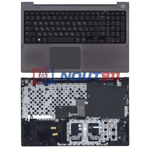 Клавиатура для ноутбука Samsung NP670Z5E-X01 топ-панель серая