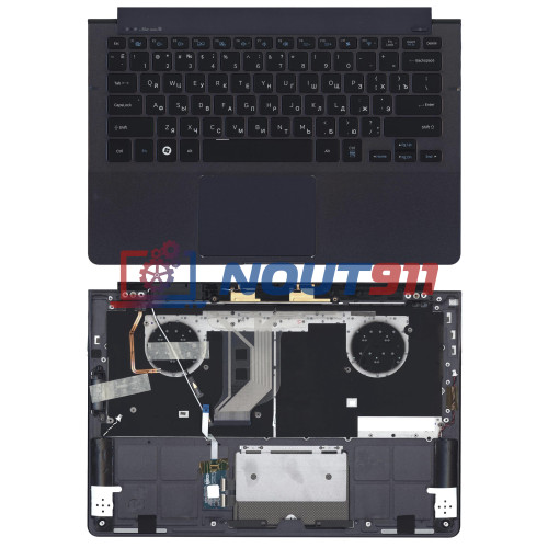 Клавиатура для ноутбука Samsung NP900X3C топ-панель с подсветкой