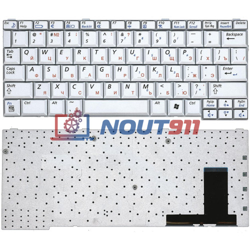 Клавиатура для ноутбука Samsung Q45 Q35 серебристая