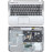 Клавиатура для ноутбука Samsung 300E5A 305E5A черная топ-панель серебристая