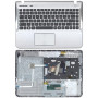 Клавиатура для ноутбука Samsung 300E5A 305E5A черная топ-панель серебристая