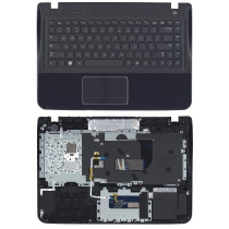 Клавиатура для ноутбука Samsung SF411 SF410 черная топ-панель синяя