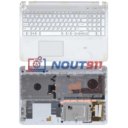 Клавиатура для ноутбука Sony FIT 15 SVF15 белая топ-панель