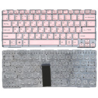 Клавиатура для ноутбука Sony SVE14A розовая без рамки