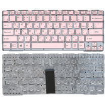 Клавиатура для ноутбука Sony SVE14A розовая без рамки