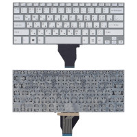 Клавиатура для ноутбука Sony Vaio Fit 14E серебристая без рамки