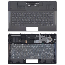 Клавиатура для ноутбука Sony Vaio SVD13 черная с подсветкой топ-панель