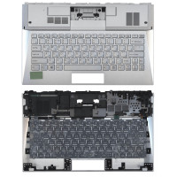 Клавиатура для ноутбука Sony Vaio SVD13 серебристая с подсветкой топ-панель