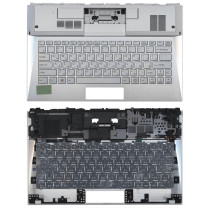 Клавиатура для ноутбука Sony Vaio SVD13 серебристая с подсветкой топ-панель