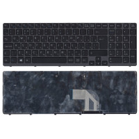 Клавиатура для ноутбука Sony Vaio SVE15 черная с серой рамкой