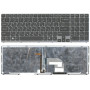 Клавиатура для ноутбука Sony Vaio SVE17 черная рамка темно-серая с подсветкой