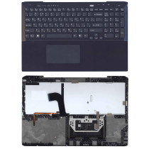 Клавиатура для ноутбука Sony Vaio SVS15 черная с подсветкой  топ-панель