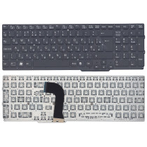 Клавиатура для ноутбука Sony VAIO SVS15 черная с подсветкой вертикальный ENTER