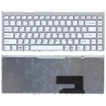 Клавиатура для ноутбука Sony Vaio VGN-FW белая с рамкой
