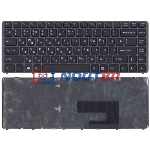 Клавиатура для ноутбука Sony Vaio VGN-NW черная с рамкой